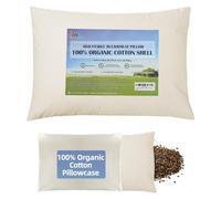 LOFE Organic Buckwheat Pillow for Sleeping - Kids/Travel Size 11''x16'', Adjustable Loft, Breathable for Cool Sleep, Cervical Support for Back and Side Sleepers(Tartary Buckwheat Hulls)