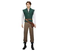 Lofeery Prince Flynn Rider Eugene Cosplay Outfits Adults Vest Shirt Pants Full Set Costume for Mens Halloween