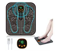 LOFFU Electronic Feet Massager, Relax Muscle Stimulatior Massage Mat, EMS Foot Massager with 8 Modes 19 Intensities, Folding Portable Foot Spa, Best Gift for Women Men