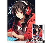 Lofi Gamer Girl Jigsaws 1000 Pieces for Teenagers Stimulate Active Brain And Mind Gentle Relaxing Fun Activity (38X26cm)