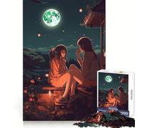 Lofi Girl Style 1000 Pieces Jigsaw Puzzles for Adults Recall Boost Good Thick Real Challenge Art Display (38x52cm)