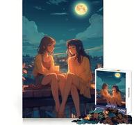 Lofi Girl Style Adults 1000 Piece Jigsaw Puzzle Unwind Game Clear Tone Enjoyable Challenge Unique Gift (38x26cm)