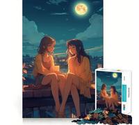 Lofi Girl Style Adults 1000 Piece Jigsaw Puzzle Unwind Game Clear Tone Enjoyable Challenge Unique Gift (38x26cm)