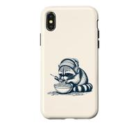 Lofi Raccoon eating Spaghetti Noodles Pasta Case for iPhone X/XS