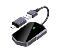 LOFICOPER Wireless CarPlay Adapter for iPhone, Upgrade Carplay Wireless Adapter UK with Tempered Glass Design, Plug & Play, Convert Wired to Wireless, Compatible with Wired Carplay Cars and iOS 10+