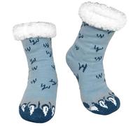 LOFIR Men's Fluffy Slipper Socks: Thick Thermal Warm Winter Non-Slip Socks Men Fuzzy Fleece Lined Soft Grip Cosy Novelty Stocking for Christmas Gifts Bed Home 1 Pair Size 6-11 Bear Paw