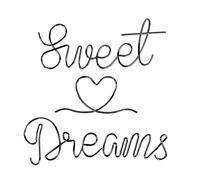 LOFIR Metal Wire Letters Wall Art - Sweet Dream - Black Metal - Rustic Farmhouse - Bedroom, Living Room, Office - Unframed - Landscape - 7.5L x 2.8W inches
