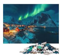 Lofoten Islands, Norway 1000 Pieces Wooden Jigsaw Puzzle Adults Fun Decoration Toy Intellectual Game Stress Relief Education Game Relaxation And Intelligence 1000pcs (75x50cm)