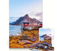 Lofoten Islands Norway Jigsaw Puzzle for Adults 1000 Pieces Mind Exercise Anxiety Relief Family Play Birthday Surprise (38x52cm)