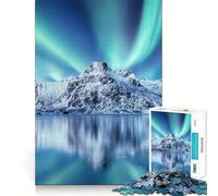 Lofoten Islands Norway Jigsaw Puzzles for Adults 1000 Pieces Sharp Mind Bright Color Family Activity Wall Art (38x52cm)