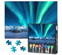 Lofoten Islands Norway Puzzles for Adults 1000 Pieces, Aurora Borealis Jigsaw Puzzles, Adult Puzzle for Adults, Educational Fun Games or Toys for Elders Friends 20X27 INCH