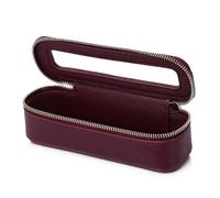 LOFOWN Makeup Brush Bag Slim Clear Makeup Bag Travel Cosmetic Case and Brush Holder Waterproof Toiletry Makeup Bag with Zipper Purse Organizer for Women, Burgundy, slim, Makeup Brush Bag