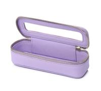 LOFOWN Makeup Brush Bag Slim Clear Makeup Bag Travel Cosmetic Case and Brush Holder Waterproof Toiletry Makeup Bag with Zipper Purse Organizer for Women, Purple, slim, Makeup Brush Bag