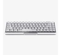 Lofree 1% Transparent 68-Key Mechanical Keyboard with Jellyfish Switches, Bluetooth 5.1/Wired Dual-Mode, White Backlight Gaming Keyboard for Mac/Windows/Android, OE907