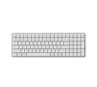 LOFREE Flow Low Profile Mechanical Keyboard, 100 Keys Rechargeable Wireless Keyboards with Bluetooth and Wired Connection for Windows, Mac OS/White Ghost Linear Switches US Layout