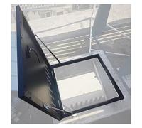 Loft Access Door 26" L x 24" W Black Metal Rainproof Hatch Cover - Durable Basement Access Lid for Emergency Replacement, Fits 50-100cm Openings, Ideal for Attics and Storage Spaces