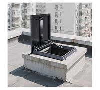 Loft Access Hatch Door - Flat Roof Skylight Manhole - Dark Grey Roof Window for Shopping Centres (85x85cm/2.79ft) - Durable & Easy Access