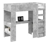 vidaXL Loft Bed Frame with Desk with Storage Artisan Oak 90 x 190 cm