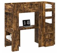 Loft Bed Frame with Desk with Storage Engineered Wood Modern Bunk Teen vidaXL