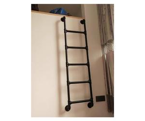 Loft Bed Ladder for Bunk Bed Safe Steps 192cm Black Indoor Camping SpaceSaving Easy to Install Perfect for Cara and Tiny Homes