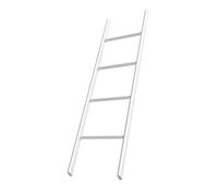 Loft Bed Ladder Only, 5 Ft/ 5.3/6 Feet High Bunk Bed Ladder for Teens Adults Dorm Room, Metal Hook Step Ladder Floor Standing, RV/Travel Trailer Use (Color : White, Size : 1.55m/61 inch)