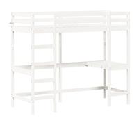 Loft Bed with Desk Kids Bedroom Bed Frame Bunk Bed Solid Wood Pine vidaXL