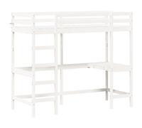 Loft Bed with Desk Kids Bedroom Bed Frame Bunk Bed Solid Wood Pine vidaXL