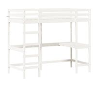 Loft Bed with Desk Kids Bedroom Bed Frame Bunk Bed Solid Wood Pine vidaXL