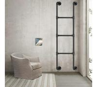 Loft Bunk Bed Ladder, Wall Mounted Emergency Egress Ladder for Window Well, Wrought Iron Safety Climbing Ladder for Indoor and Outdoor Use