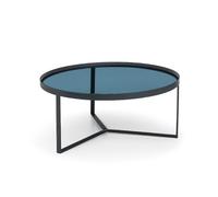 Julian Bowen Smoked Glass Loft Coffee Table - Size: 90 x 90 x 40cm - Black - Wilko