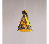 Loft Creative Resin Pendant Ceiling Lights Fixture E27 Base Iron Art Hanging Suspension Lamps Personality Chandelier Firewood Clothing Store Retro Restaurant Light Bar Cafe 120Cm Adjustable,Blac