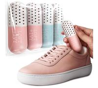 LOFT & IVY Shoe Deodorizer Balls - Ocean Fresh Scented Odor Eaters for Shoes, Gym Bags, Cars & Lockers - Compact Reusable Shoe Smell Remover Freshener Inserts - Long Lasting 4-Pack Sneaker Pills