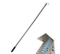 Loft Ladder Pole With Hook - Attic Ladder Pull Down System Kit | Loft Hatch Pole | Stainless Steel Attic Stepladder Pull Hook Tool For Home And Hotel Window Stick Opener Easy Installation