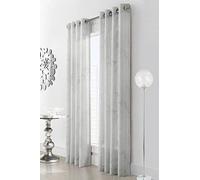 loft living Tessa Semi Sheer Floral Printed Curtain Panel 50" x 84" in Grey