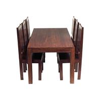 Loft Mango 6 Ft Dining Set With 6 Wooden Chairs