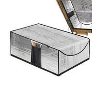 Loft Stair Insulation Cover - 137.2 x 63.5 cm Large Sign with Zipper, Double Sided Aluminium Foil Heat Barrier, Fire Resistant Heat Sealing for Loft Doors, Energy Saving