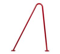Loft-Trac Deluxe Loft Grab Rail, 91cm * 73cm, Bannister Rail for Stairs, Durable Steel Tubular Handrails for Steps, Anti-Corrosion Loft Legs for Balance, Easy to Install & Clean, Red
