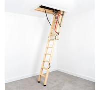 Loft-trac Deluxe Wooden 3 Section Folding Loft Ladder 55 X 111Cm