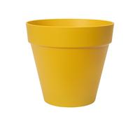 Loft Urban Round 50cm Ochre Flowerpot with Wheels Water Reservoir Outdoor Use