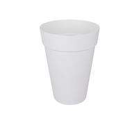 Loft Urban Round High 28cm White Planter Plastic Pot Indoor Outdoor Water Saver