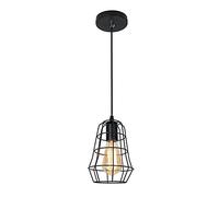 Loft Wrought Iron Single Pendant Lamp Japanese Black Hollow Chandeliers for Restaurant Window Cafe Hanging Lamps Made in China