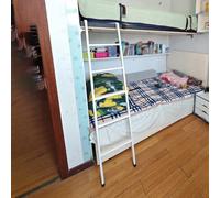Lofted Metal Twin Bunk Bed with Adjustable Ladder - 45"/50"/55"/59"/63"/65"/69"/73" - Perfect for Kids & Adults RV Step Bunk Ladder with 2 Hooks (165cm/65)