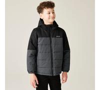 Lofthouse Durable Insulating Baffled Hooded Jacket Regatta Jet Black 4-5