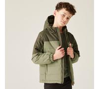 Lofthouse Durable Insulating Baffled Hooded Jacket Regatta Khaki 7-8 Years