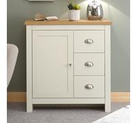 loftus wooden sideboard with 1 door 3 drawers in cream and oak