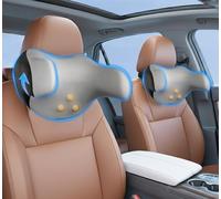 Lofty Aim 2 Pack Car Headrest Pillow, Ergonomic Memory Foam Car Neck Pillow for Driving, Head-Neck Pain Relief, Adjustable Head Rest Cushion for Front and Rear Seats - Gray & Black