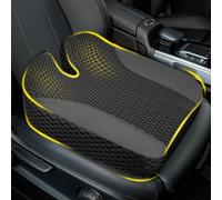 Lofty Aim Car Seat Cushion: Comfortable Memory Foam Seat Pillow for Driving, Sciatica-Back Pain Relief, Cushion for Car-Truck, Office, Wheelchair - Large & Black