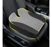 Lofty Aim Car Seat Cushion: Comfortable Memory Foam Seat Pillow for Driving, Sciatica-Back Pain Relief, Cushion for Car-Truck, Office, Wheelchair - Large Black & Gray
