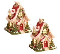 Log Cabin Incense Burner Christmas Snowy Winter Incense Burner Christmas Village House Incense Burner Resin Snowy Roof Cabin Christmas Incense Burner For Meditation Holiday Home Indoor Decor, 2Pack