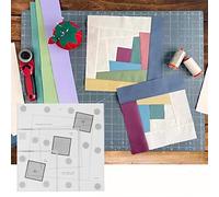 Log Cabin Quilt Ruler Transparent Acrylic Quilting Ruler Log Cabin Trim Tool (6 Inch 40W)